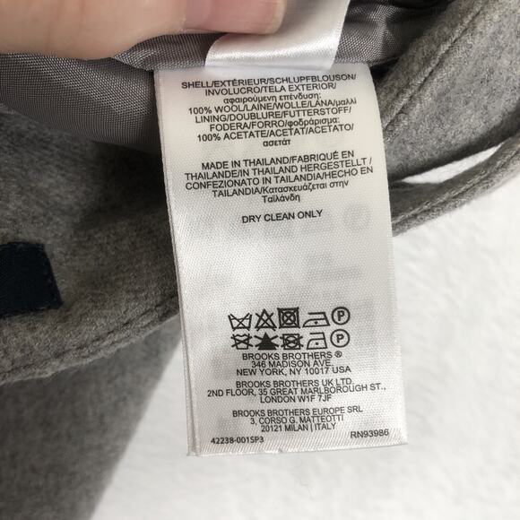 BROOKS‎ BROTHERS 100% Wool A-Line Midi Skirt Sz 10 Gray Lined Faux Belt Preppy - Picture 5 of 10